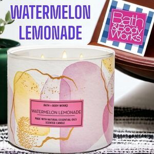 Bath & Body Works Watermelon Lemonade 3 WICK Candle
